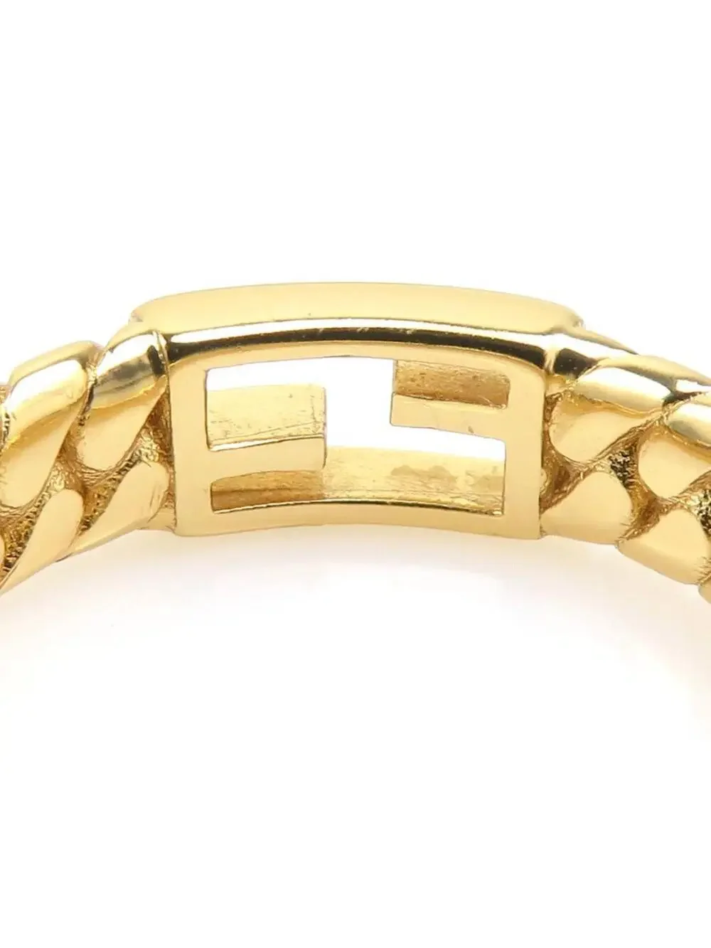 Auth Fendi Ring Gold Metal - #322522F14B